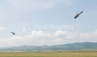 Air stunts over the plains