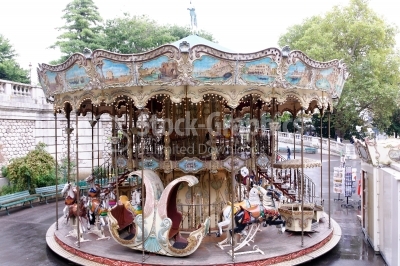 Beautiful carousel in Paris, near Sacre Coeur