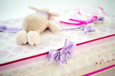 Bow on gift box