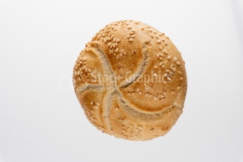 Bread kaiserisolated on white