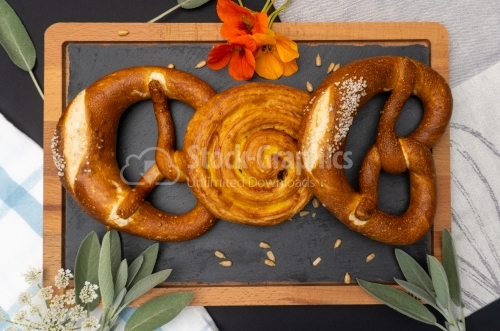 Breads with flowers