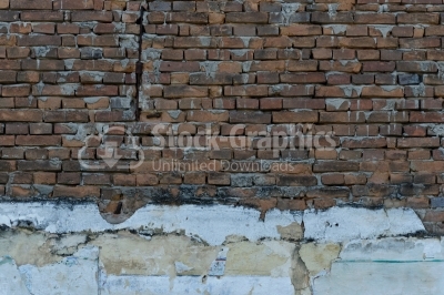 Brick wall texture background with cement