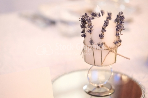 Candle with lavender