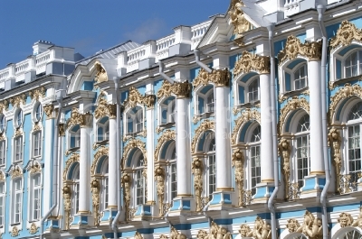 Catherine Palace is the Baroque style