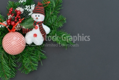 Christmas Decoration Over Dark Background