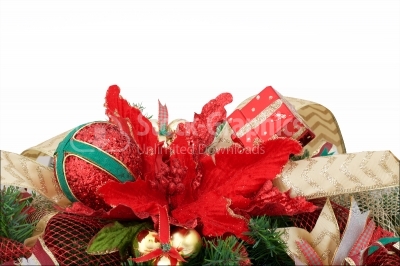 Christmas wreath with decorations