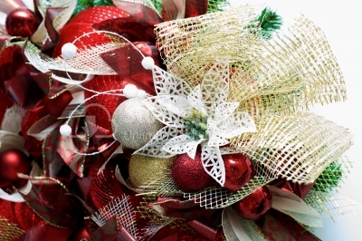 Close up christmas wreath