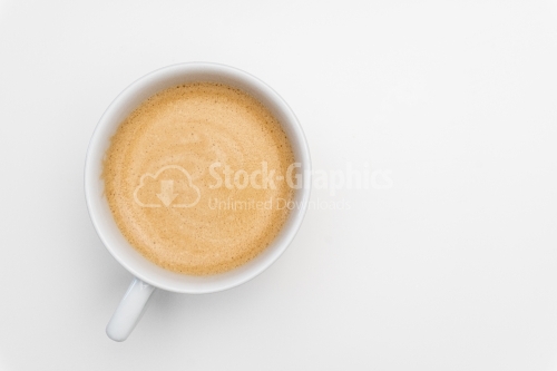 Coffe on a white table