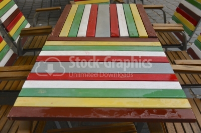 Colorful coffee table