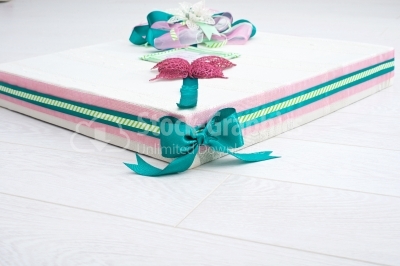 Colorful hand made gift box