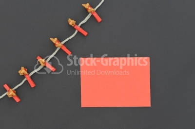 Decoration with red paper