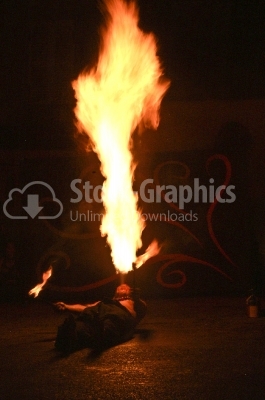 Fire magician - Stock Image