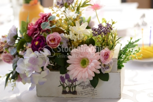 Flower bouquet with different flowers