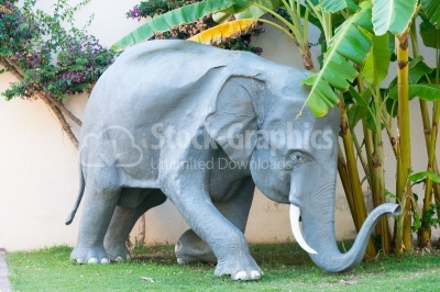 Focused stone elephant 