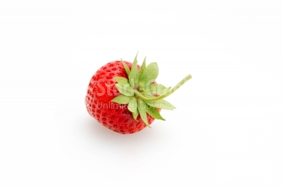 Front view of a strawberry