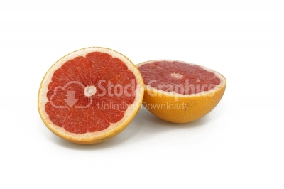 Grapefruits Isolated on white