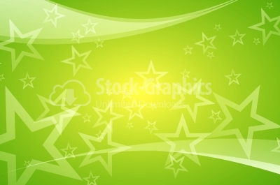 Green and yellow background with stars