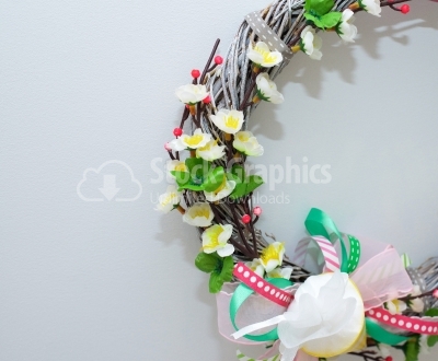Half wreath isolated on white background