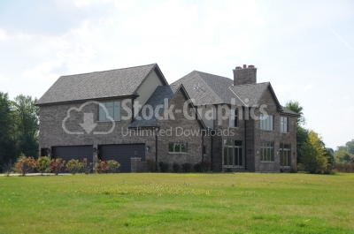 House and Garden - Stock Image