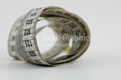Inch ruller tape - Stock Image