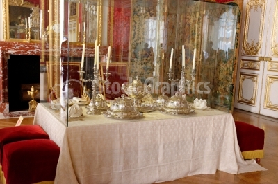 Interior Chateau of Versailles - silver dishes