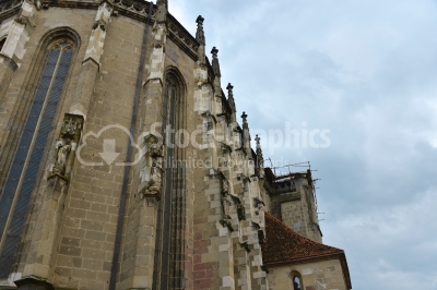 Large Gothic building of the Black Church (Biserica Neagra) in B