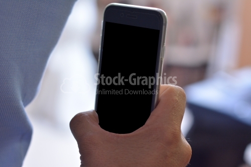 Man holding a phone in his hand