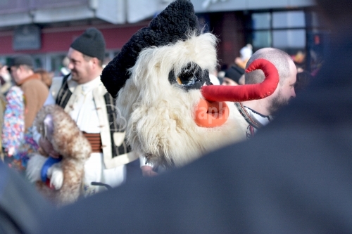 Mask specific Romanian traditional New Year. Authentic traditional from Romania