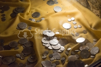 Metal Coins exhibited