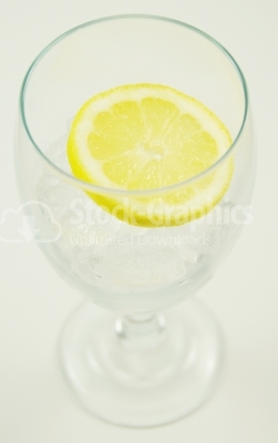 Mineral water with lemon - Stock Image