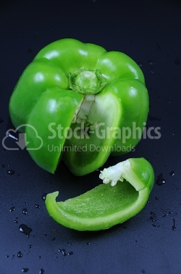 Miscellaneous colored peppers - Stock Image