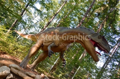 Model of a Trex dinosaur in Dino Parc in Rasnov, Romania