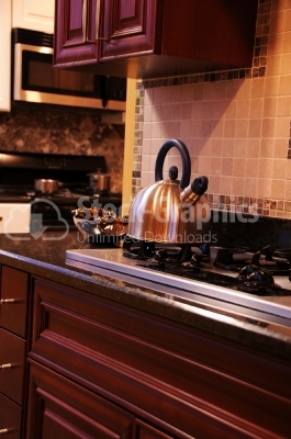 Modern kitchen house interior - Stock Image