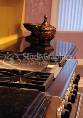Modern kitchen house interior - Stock Image