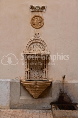 Old vintage water fountain decorations