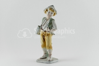 Old-fashion kid porcelain figure
