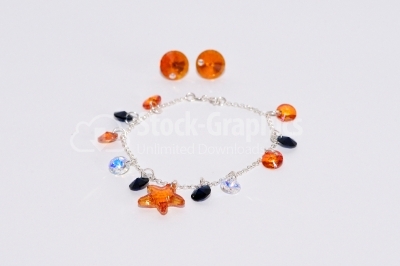 Orange gem bracelet