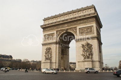 Paris, Triumphal arch - Stock Image