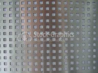 Perforated silver metal background