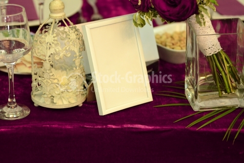 Photo frame for a wedding