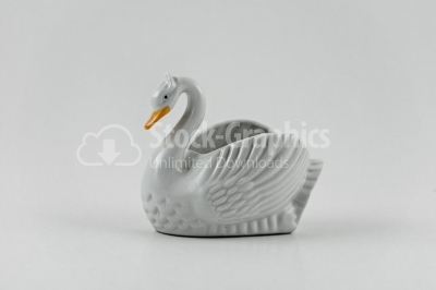 Porcelain Swan on white