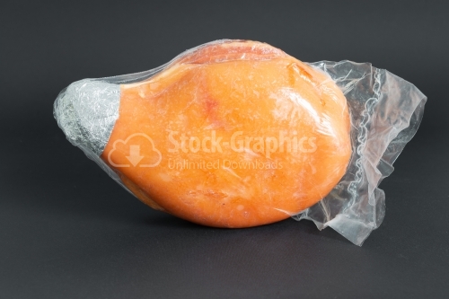 Prague ham inside a plastic bag