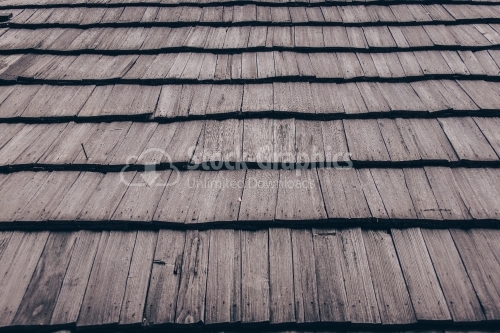 Roof pattern with old wood tiles
