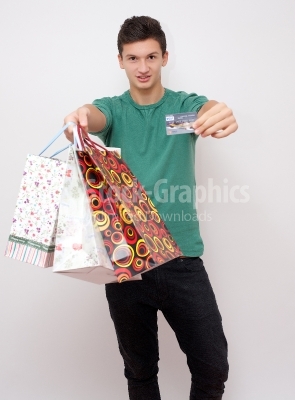 Shoppingman with credit card 