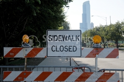 Sidewalk closed
