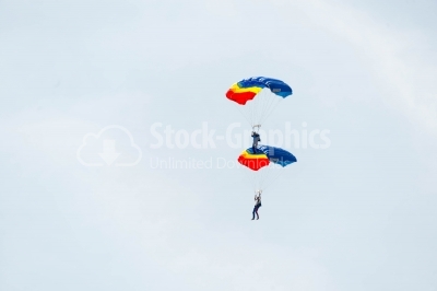 Skydiving performed by romanian people