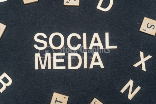 SOCIAL MEDIA word written on dark paper background. SOCIAL MEDIA text for your concepts