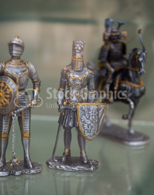 Souvenir of a knight with a helmet