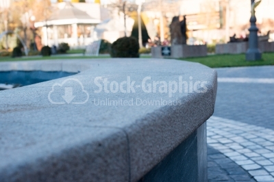 Stone table with a view of nature