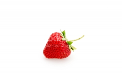 Strawberry close-up on a white background